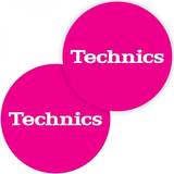 Technics Skivspelare på rea Technics Slipmat 60654 Simple T5:White on Pink