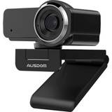 Ausdom 1080p PC Webcam with Microphone AW635 Full HD USB Streaming Web Cameras Manual Focus 60FOV Plug & Play for PC Mac Pro Computer Laptop Des
