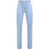 Juicy Couture Dam Byxor Juicy Couture Del Ray Classic Velour Pant - Della Robia Blue