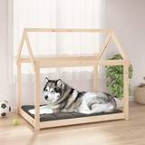 Hundbäddar & Hundsängar - Smådjur Husdjur vidaXL Bed 111x80x100 cm Solid Wood Pine - Brown