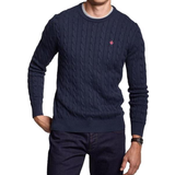 Morris Merino Cable Oneck Sweater