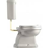 Toalett p lås Lavabo Retro Low toilet, P-lås, hvid m. messing