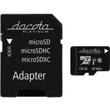 Dacota Platinum Minneskort & USB-minnen Dacota Platinum MICRO-SDHC 128 GB C10 80 MB MED ADAPTER ➞ På lager klar til afhentning