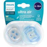 Philips Silikon Nappar & Bitleksaker Philips Avent Soother Ultra Air 6-18 m napp Paw/Bear 2 st