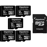 Micro sd card 32 gb Gigastone Micro SD Card 32GB 5-Pack with 1x SD Adapter 2x Mini-case, FHD Video, Surveillance Security Cam Action Camera Drone Professional, 90MB/s M