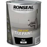 Ronseal Målarfärg Ronseal One Coat Tile Våtrumsfärg Black 0.75L