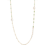 ENAMEL Copenhagen Lola Glory Necklace - Gold/Pearls/Green