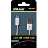 Infapower Kablar Infapower P009 White Micro To USB Charge & Sync Data Cable