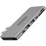 Macbook pro adapter usb c Sitecom Dual USB-C MacBook Pro Multiport Adapter Hub 2 3.1 1 UBS-C 3.1 1