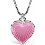Venice Halsband Pia & Per Heart Necklace - Silver/Pink