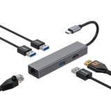 Kablar Coolbox USB C miniDOCK4, 5-i-1-hubb: