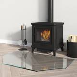 Etanolkaminer vidaXL Fireplace Glass Plate Hexagon 80x50 cm