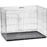 Karlie Hundar - Hundburar & Transportväskor Husdjur Karlie Dog Crate with 2 Doors 107.5x70.5x76.5 Silver - Silver