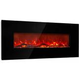 Klarstein Elkaminer Klarstein Lausanne Long Electric Fireplace 1600W 2 Heat Settings 128 cm Black Black