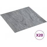 Golv vidaXL Självhäftande golvplankor 20 st PVC 1,86 m² ljusgrå