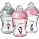 Nuby Nappflaskor Nuby Decorated Combat Colic Bottles 3 pk Pink