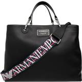 Armani Svarta Handväskor Armani Large Leather Tote Bag - Black