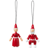 Röda Julgranspynt Kay Bojesen Santa Claus And Santa Claus Julgranspynt 10cm 2st