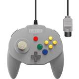 Gråa Spelkontroller Retro-Bit Tribute 64 Wired Controller for Nintendo N64 Original Port Classic Gray