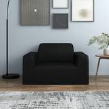 Möbelöverdrag vidaXL Stretch Couch Slipcover Jersey Loose Sofa Cover Black