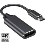 High Speed (4K) - Kabeladaptrar - USB C-HDMI Kablar USB C - HDMI 4K, M - F 0.2m