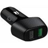 Batterier & Laddbart Acme 2-connector USB Car Charger, Qualcomm CH111 18 W, Black