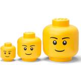 Barnrum Lego STORAGE Samling av förvaringshuvuden pojke
