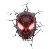 Marvel Nattlampor Marvel 3D LED Spider-Man Miles Morales Face Nattlampa