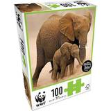 WWF Klassiska pussel WWF – pussel 100 delar – djur: familj elefant, 102