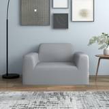 Polyester Sofföverdrag vidaXL Stretch Couch Slipcover Loose Sofa Cover Grey