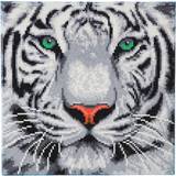 Diamond Paintings på rea Aucune Craft Buddy White Tiger Face DIY Crystal Art Canvas Kit