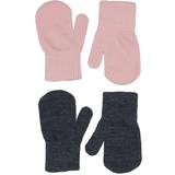 Melton Accessoarer Melton Knit Gloves 2-pack - Grey/Pink