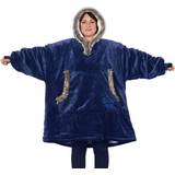 Fleece - Oversize Överdelar Snug Rug Eskimo Hoodie - Navy Blue