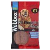 Webbox Prime 20 Chomping Chews with Beef 200g