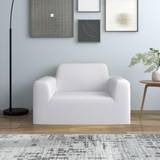 Möbelöverdrag vidaXL Stretch Couch Jersey Loose Sofa Cover White