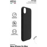 Aiino Skal & Fodral Aiino Strongly Case för iPhone Xs Max, Silikon, Stötsäker och skrapskydd, trådlös laddning, mjukt grepp, Hög slagskydd Svart