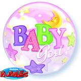 Qualatex Festprodukter Qualatex Folat Baby Girl Moon Bubbles Balloon 56cm