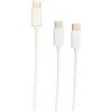 Steelplay Batterier & Laddstationer Steelplay Dual & Charge cable for PS5 controllers white