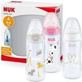 Vita Flaskmatningsset Nuk Set med 3 flaskor First Choice ⁺ Temperatur Control 300 ml rosa/vit/beige