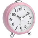 Reseväckarklocka TFA Dostmann Analog, reseväckarklocka, med tystgående visare, retroväckarklocka, plast, rosa, (L) 83 x (B) 53 x (H) 92 mm