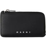 Marni Korthållare Marni Logo-print Bi-colour Zipped Leather Cardholder - - Black