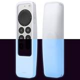 Apple tv remote Elago R5 Locator Case Compatible with 2021 Apple TV Siri Remote and Compatible with Apple AirTag Lanyard Included Heavy Shock Absorption Drop Protection Full Access [Nightglow Blue]