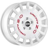 OZ Rally Racing White Red Lettering 7x17 5/114.3 ET45 B75