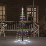 Ljusslinga flaggstång vidaXL Colourful, 108 Christmas Tree on Flagpole Lighting