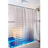 Transparent duschdraperi Duschy 3D firkanter transparent