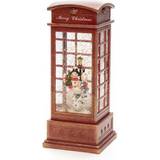 Konstsmide Telephone Booth with Snowma Red Jullampa 25cm