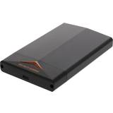 Ssd kabinett Deltaco gaming, 2.5" Sata HDD/SSD kabinett, LED, svart