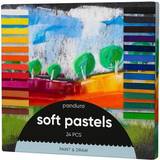 Torrpastellkritor Panduro Hobby Soft Pastels – set med 24 torrpastellkritor