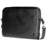 Datorväskor Leather Laptop Messenger Bag Black