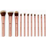 BH Cosmetics Metal Rose 11 Piece Brush Set With Cosmetic Bag